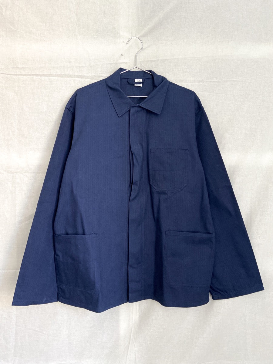 1970s Blue German Work Jacket, Deadstock and HBT, Size L & XL