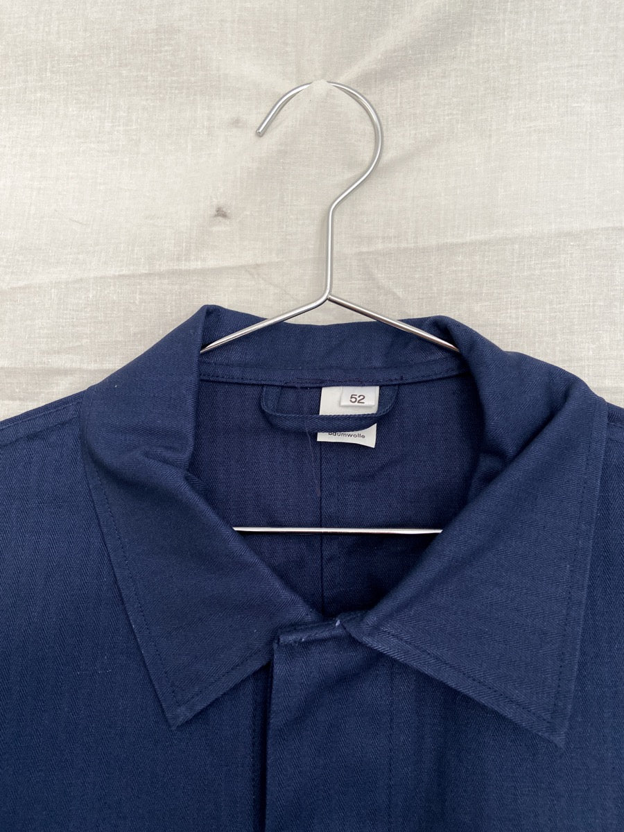 1970s Blue German Work Jacket, Deadstock and HBT, Size L & XL