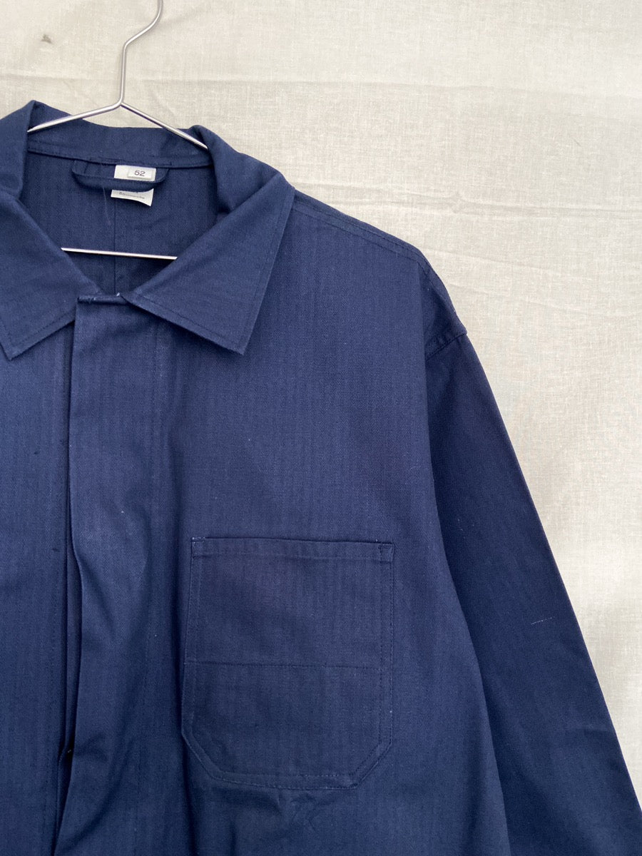 1970s Blue German Work Jacket, Deadstock and HBT, Size L & XL