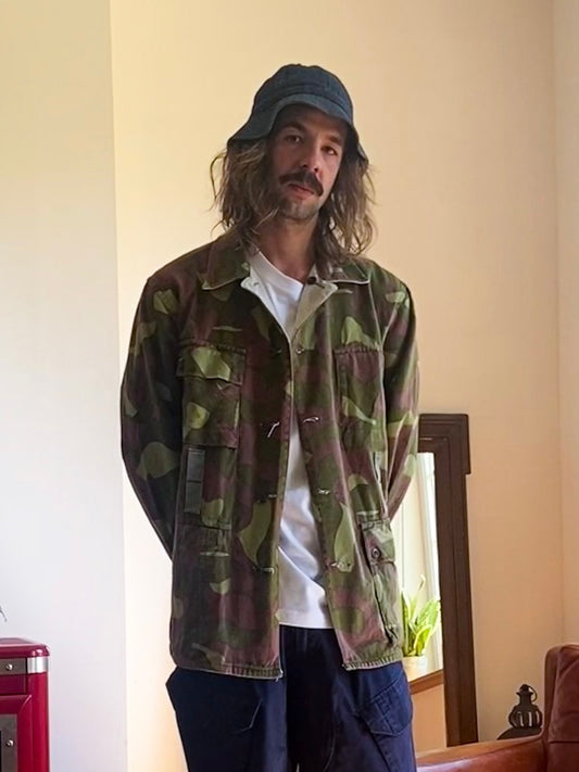 1980s M62 Finnish Camo Field Jacket, Size L to XXL