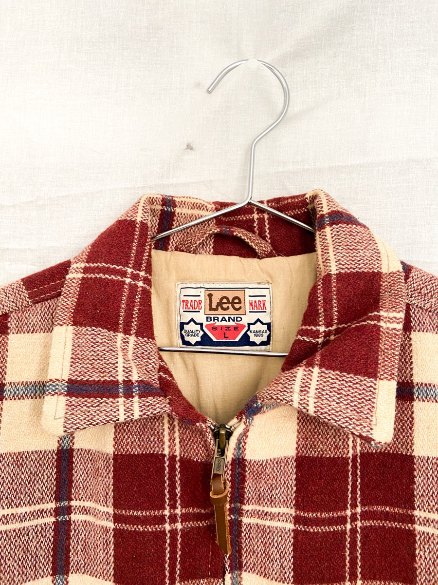 1980s Lee Wool Checkered Jacket, Size L