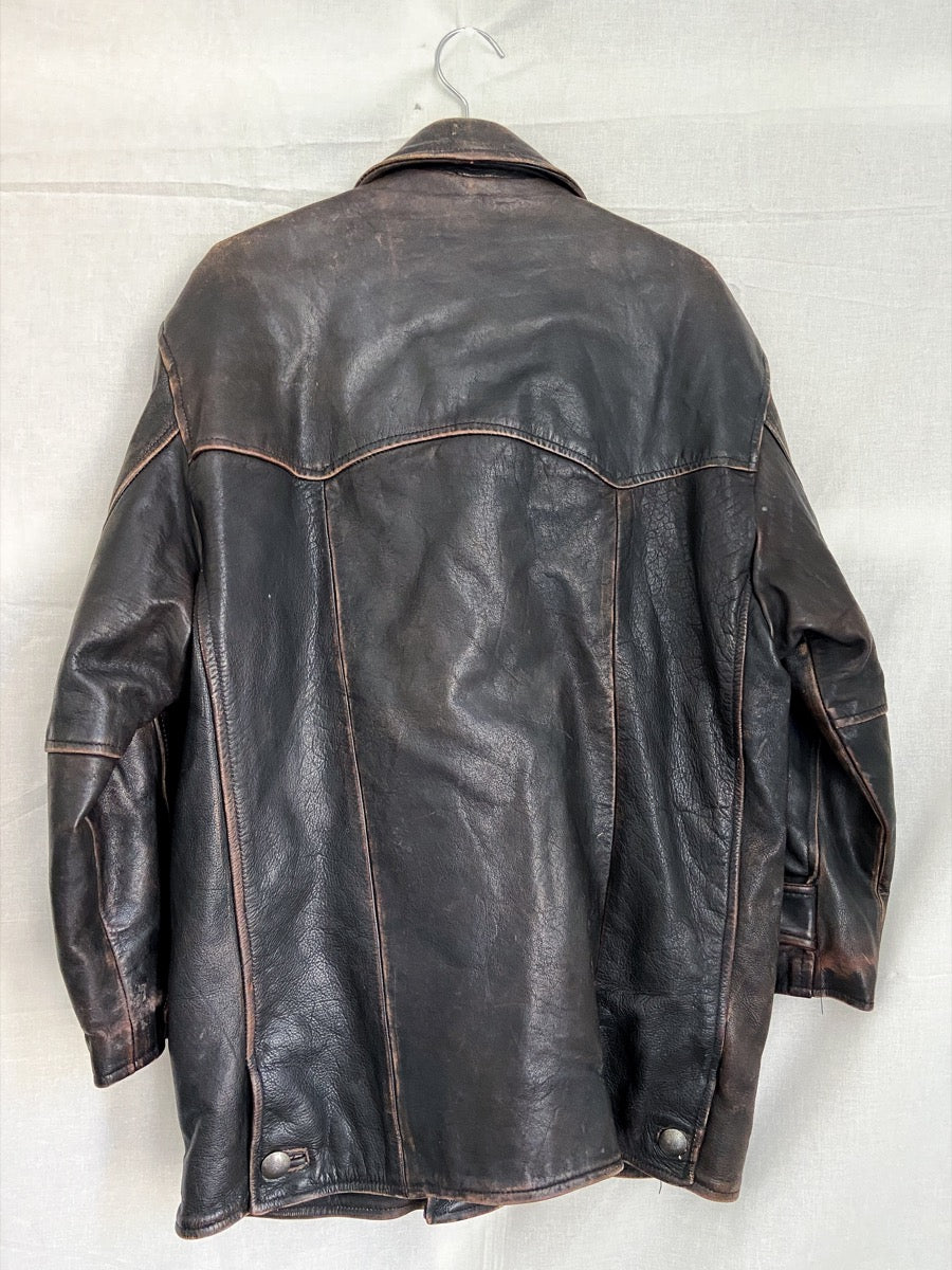 1980s Leather Jacket, Size L