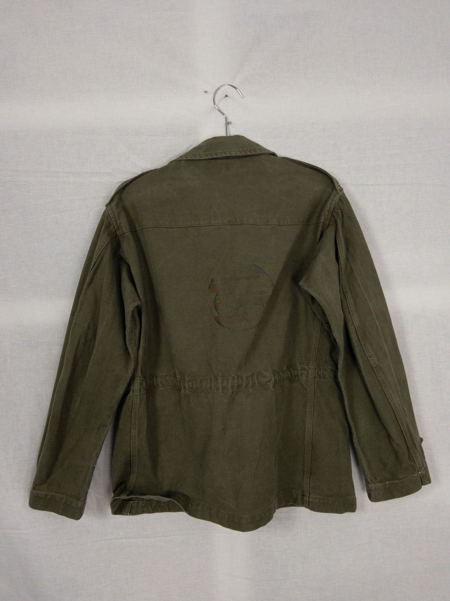1950s French Army M47 Jacket, Custom Hand Painted, Size S