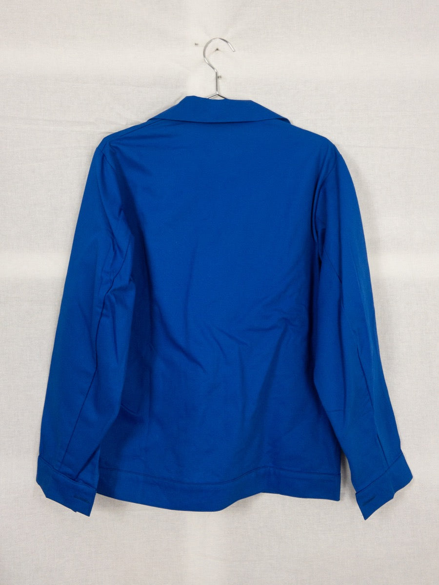 1980s Blue German Work Jacket, Deadstock & Embroidered, Size L