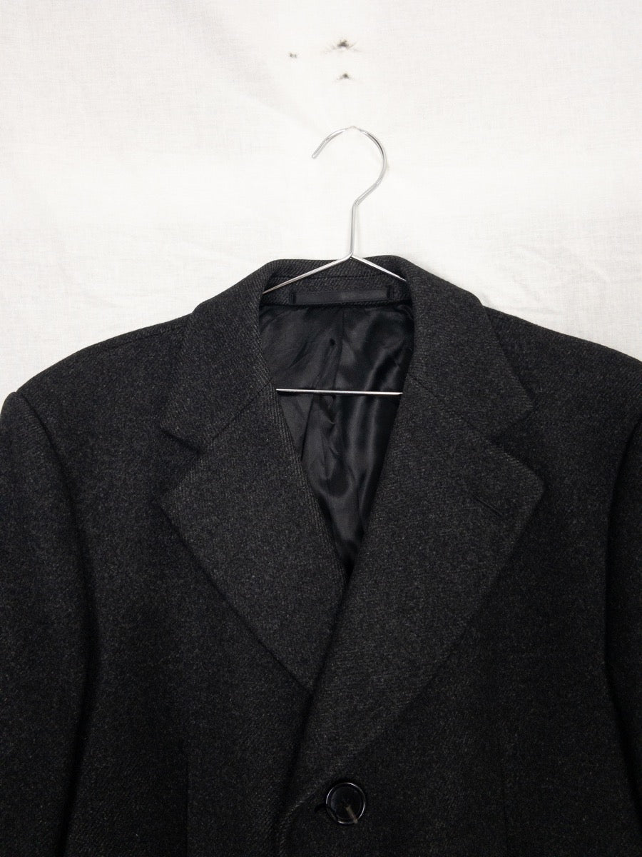 1980s Wool Long Coat, Overcoat, Size M