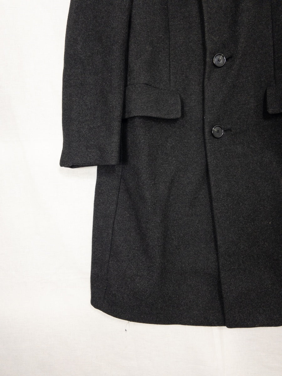 1980s Wool Long Coat, Overcoat, Size M