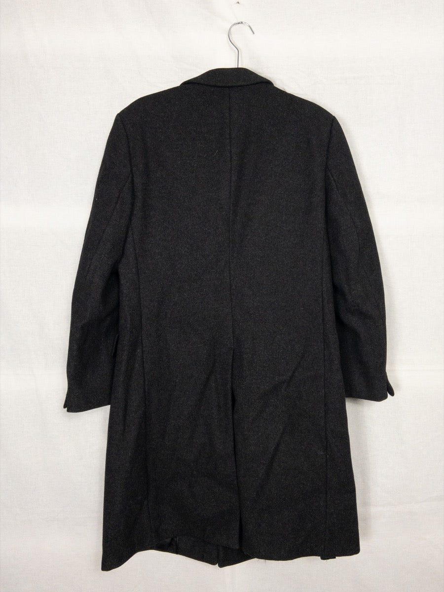 1980s Wool Long Coat, Overcoat, Size M