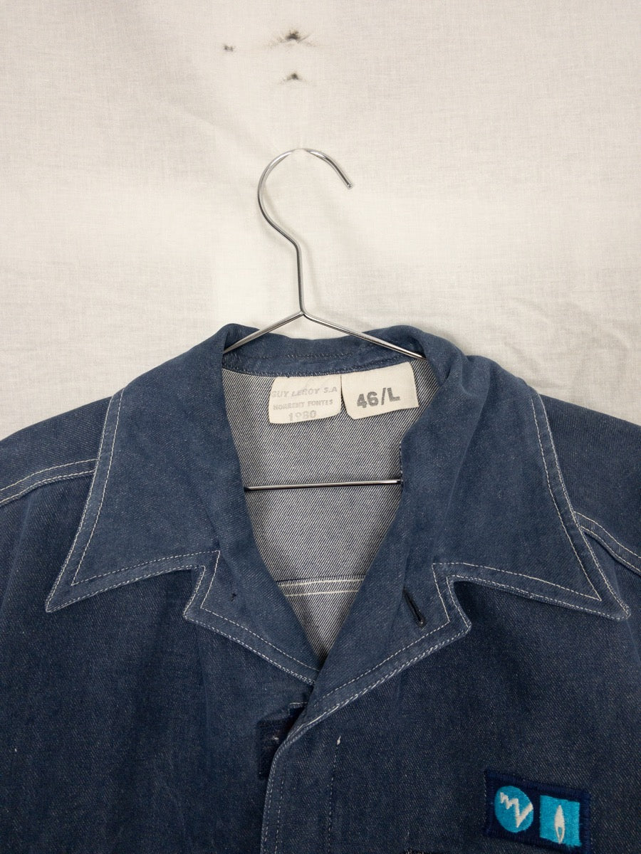 1980 French Gas Company « GDF » Denim Jacket, Size M/L