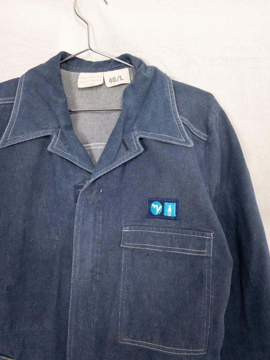 1980 French Gas Company « GDF » Denim Jacket, Size M/L