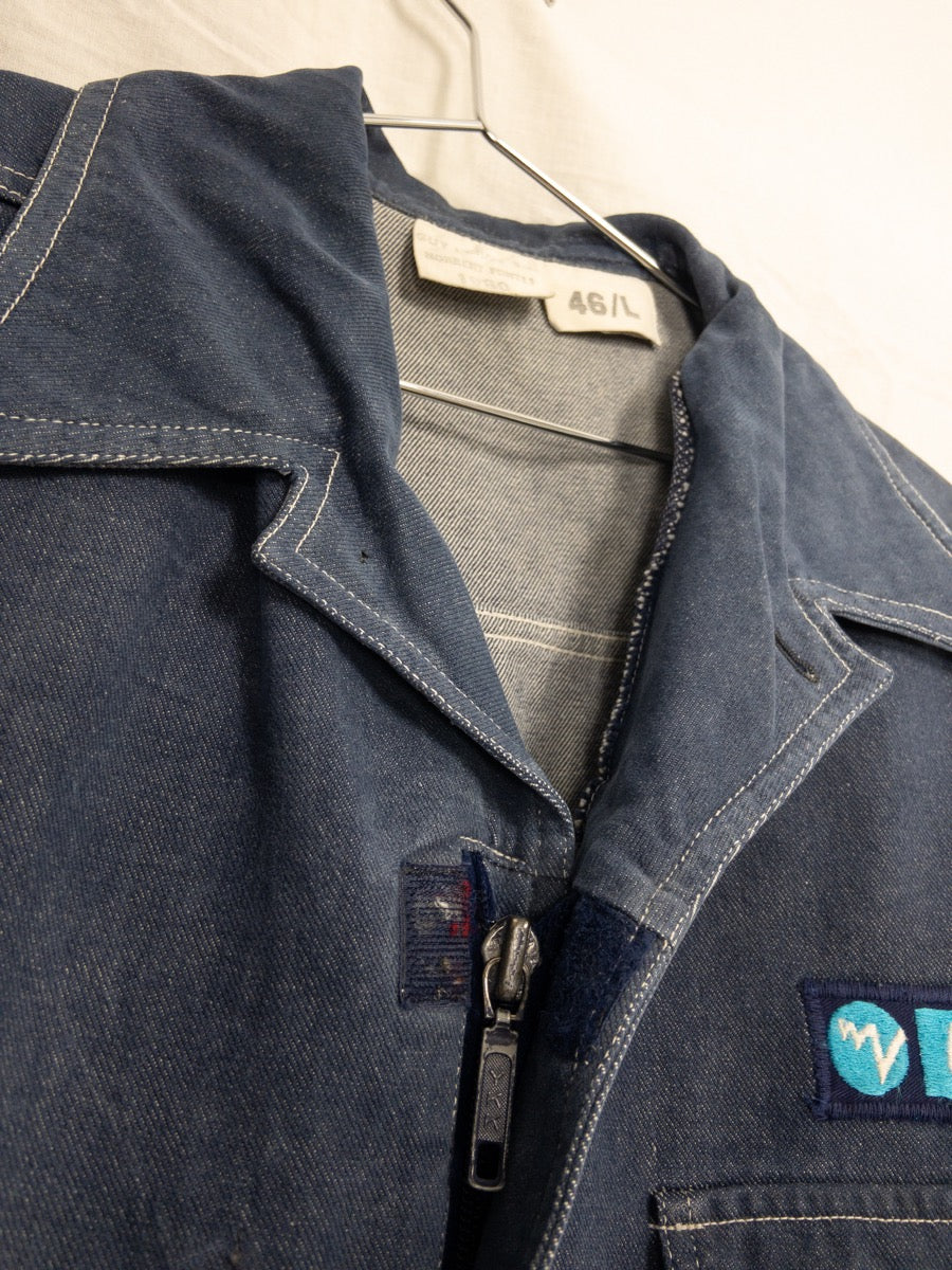 1980 French Gas Company « GDF » Denim Jacket, Size M/L