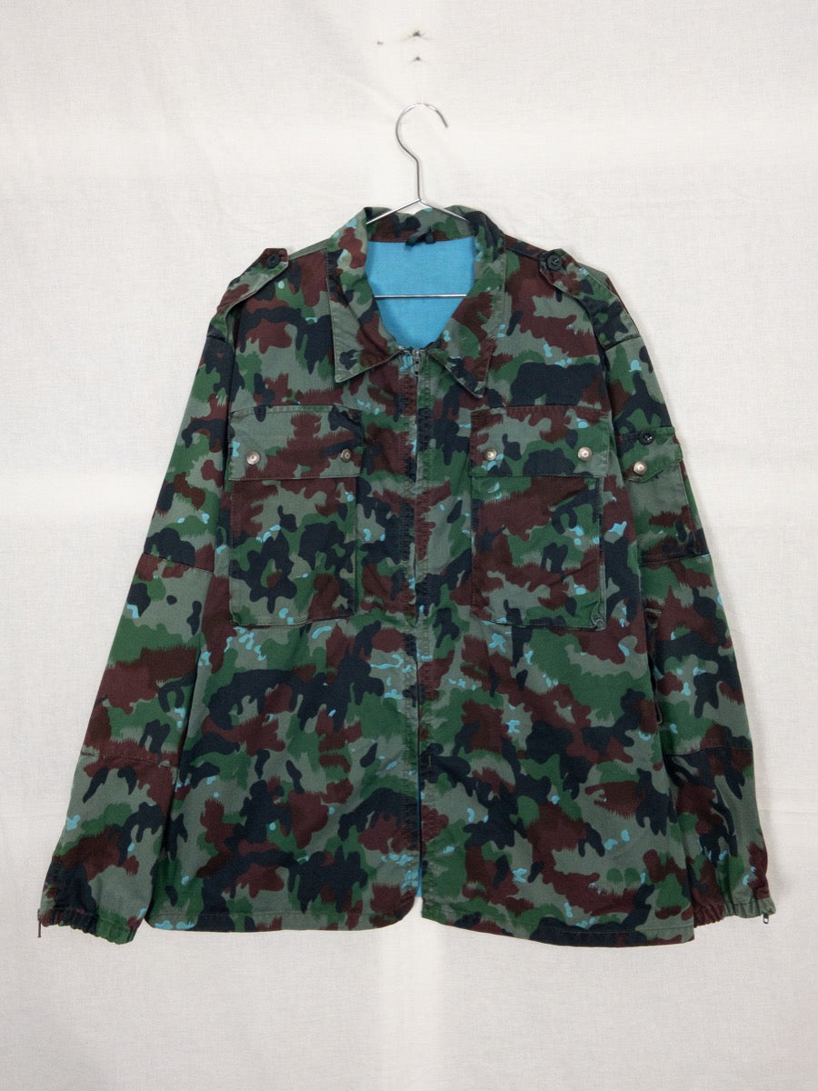 1990s Swiss Army Camo Jacket, Size XL