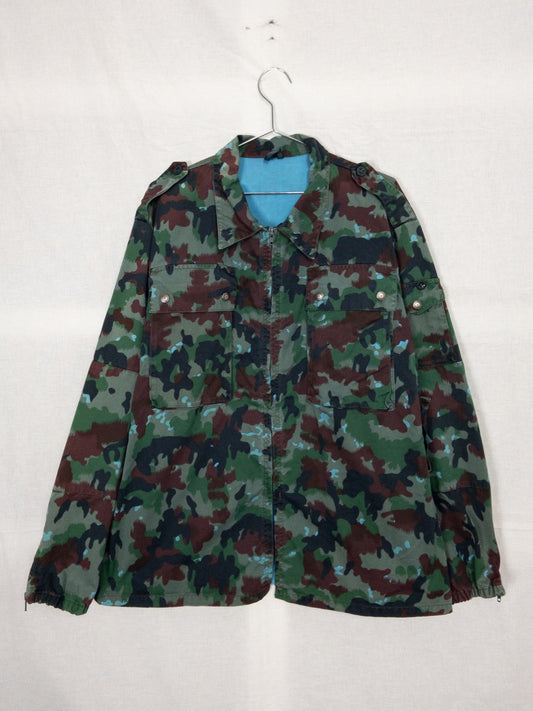 1990s Swiss Army Camo Jacket, Size XL