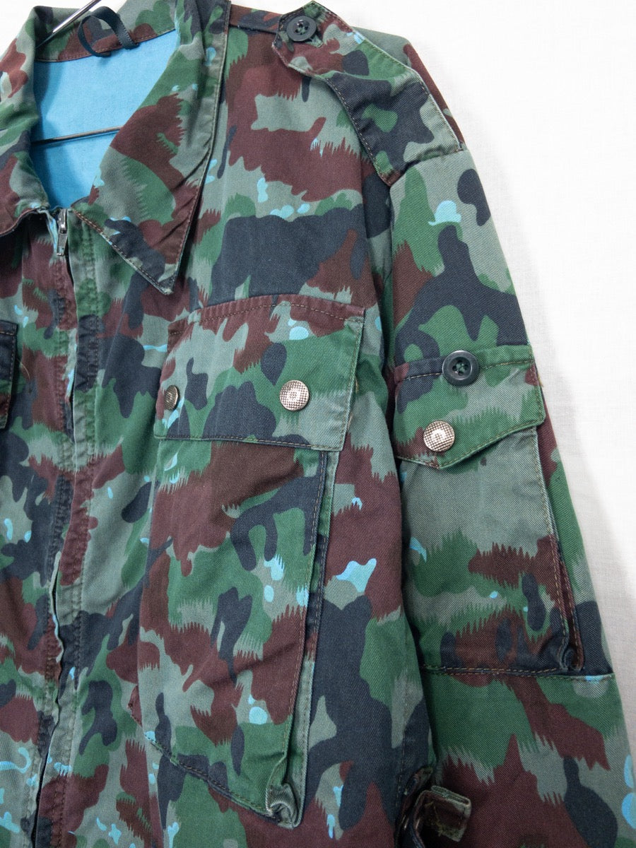 1990s Swiss Army Camo Jacket, Size XL