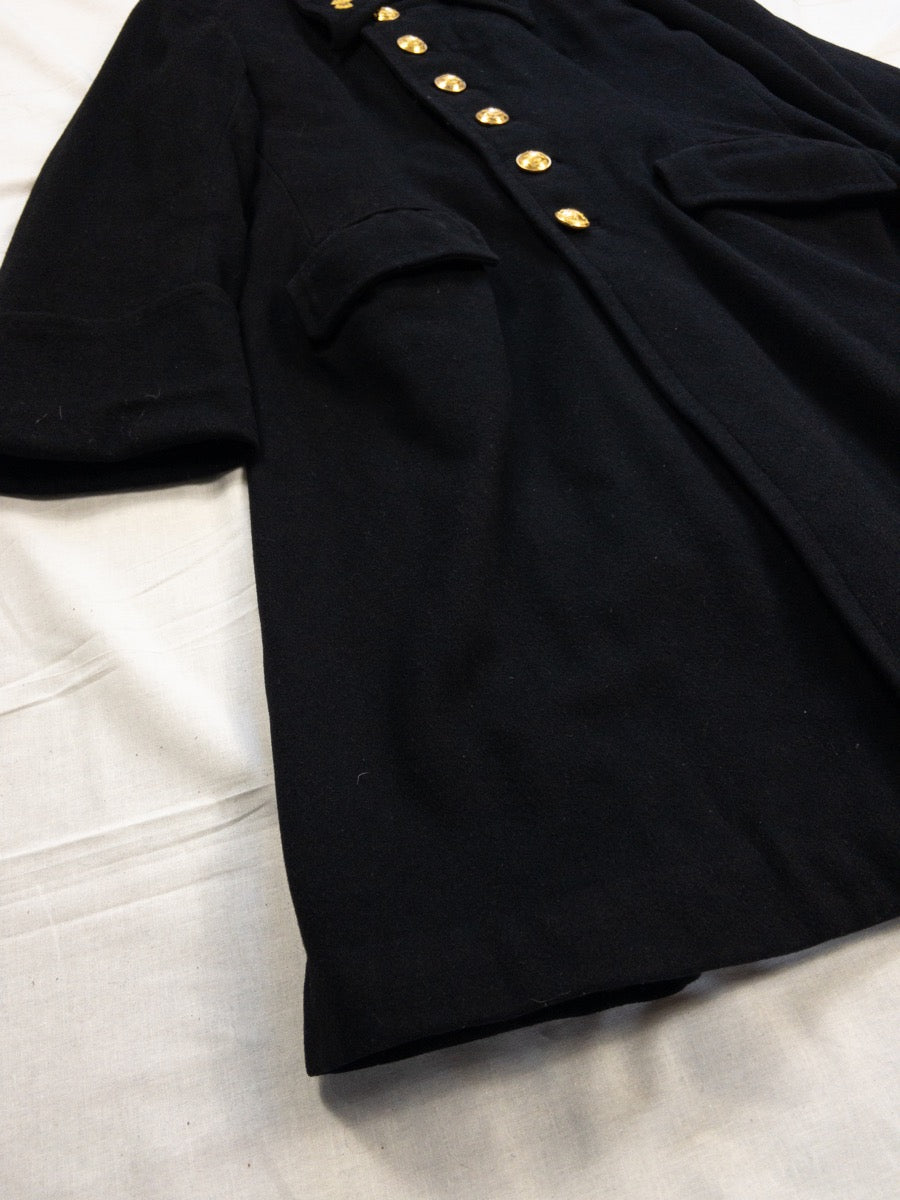 1980s Ceremony Wool Coat, Size S