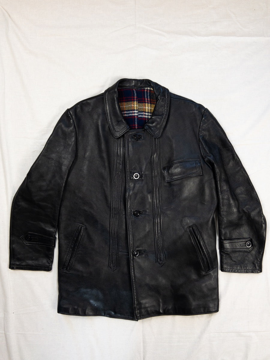 1960s «Le Corbusier» Brown Leather Jacket, Size L/XL