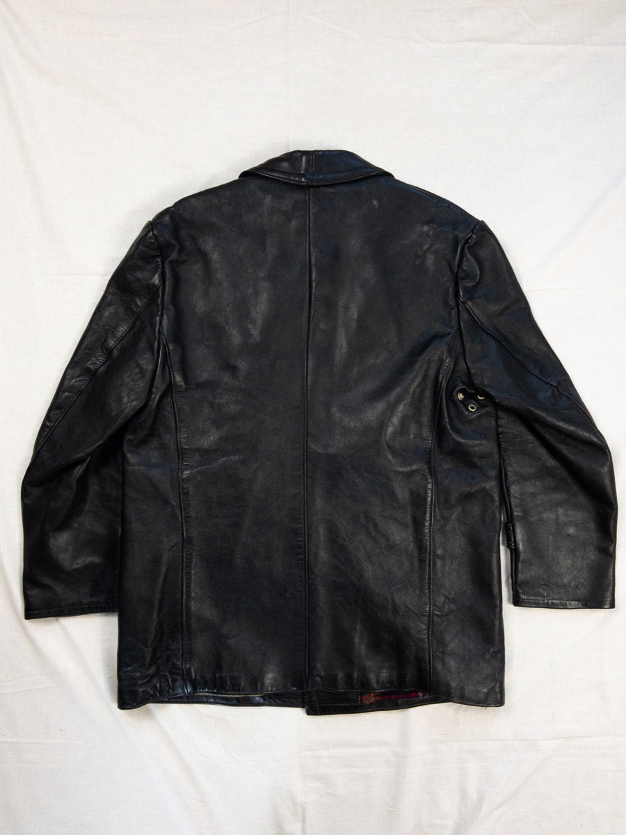 1960s «Le Corbusier» Brown Leather Jacket, Size L/XL