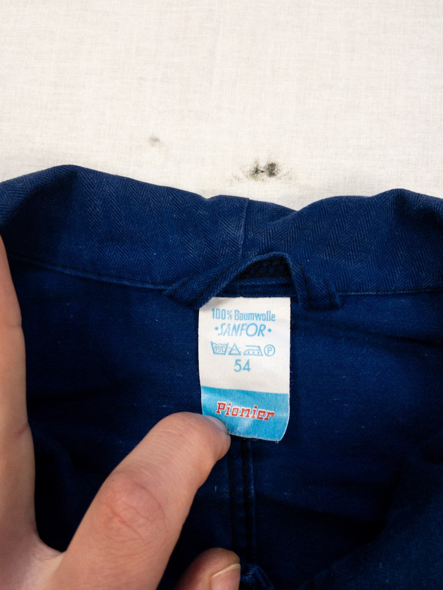 1970s Blue HBT German Work Jacket, Size XL