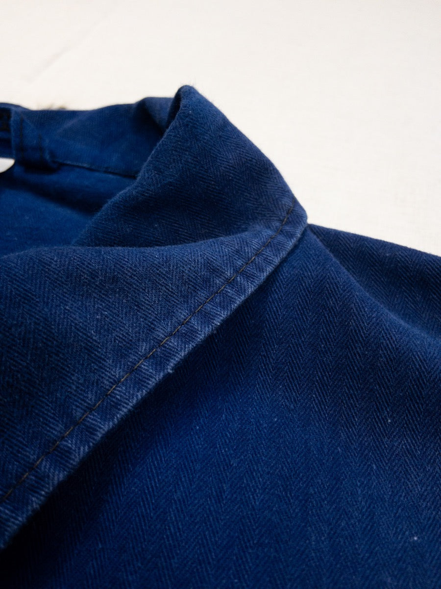 1970s Blue HBT German Work Jacket, Size XL
