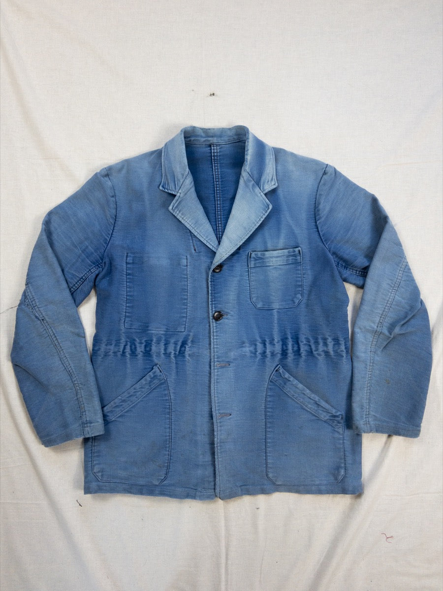 1960s French Moleskine Chore Jacket, Size M/L