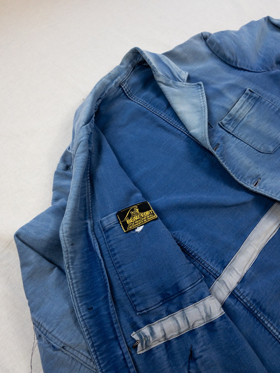 1960s French Moleskine Chore Jacket, Size M/L