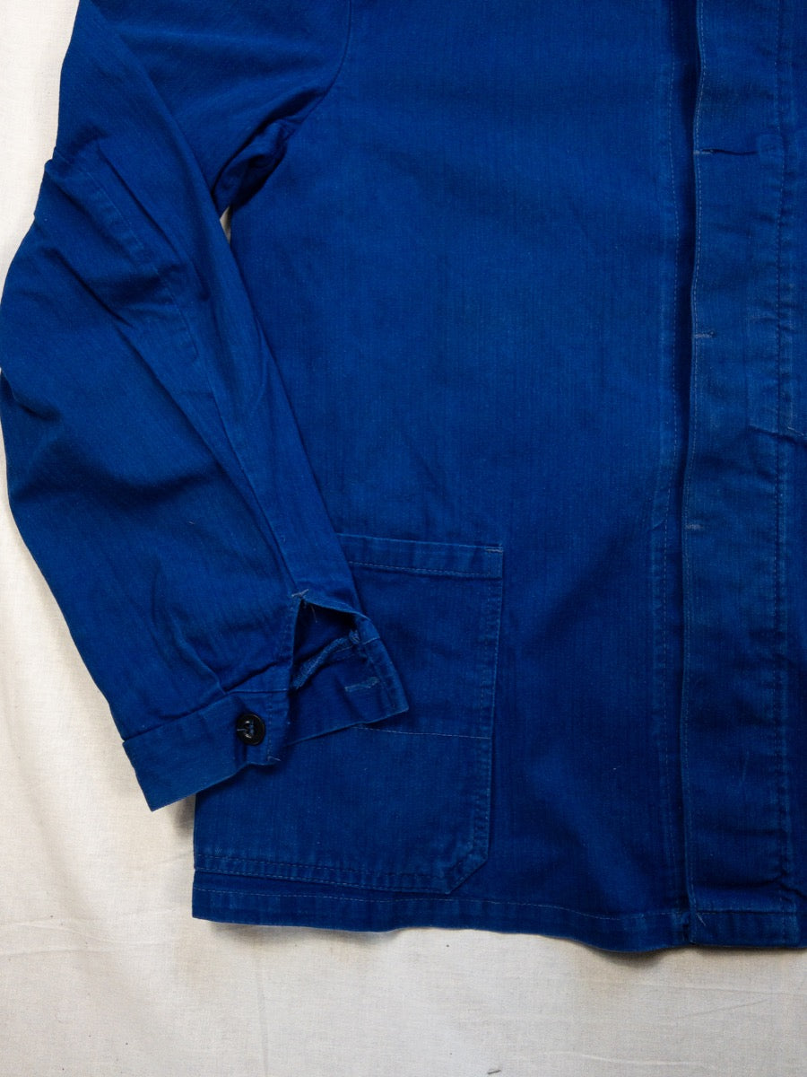 1970s Blue HBT German Work Jacket, Size L