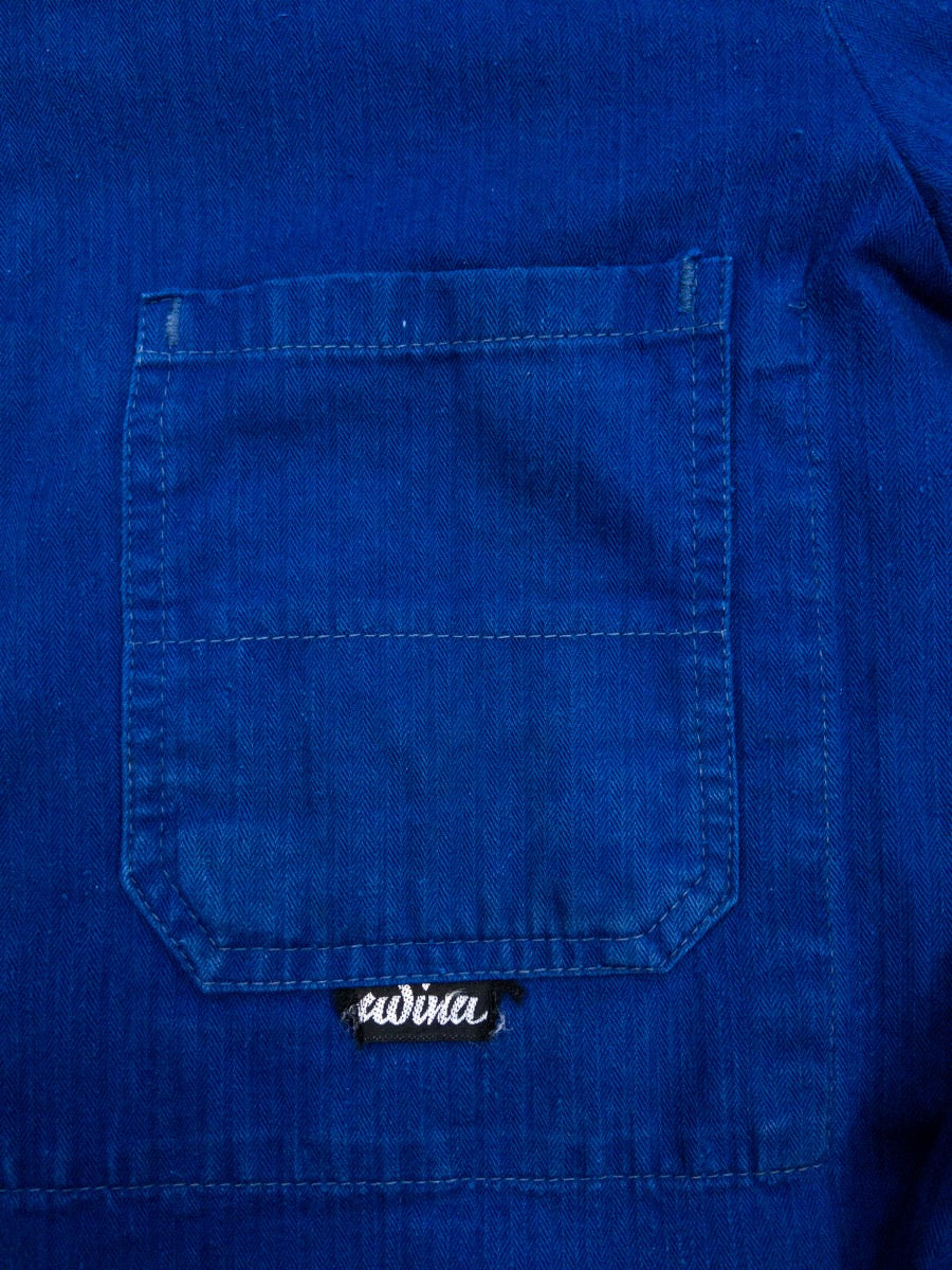 1970s Blue HBT German Work Jacket, Size L