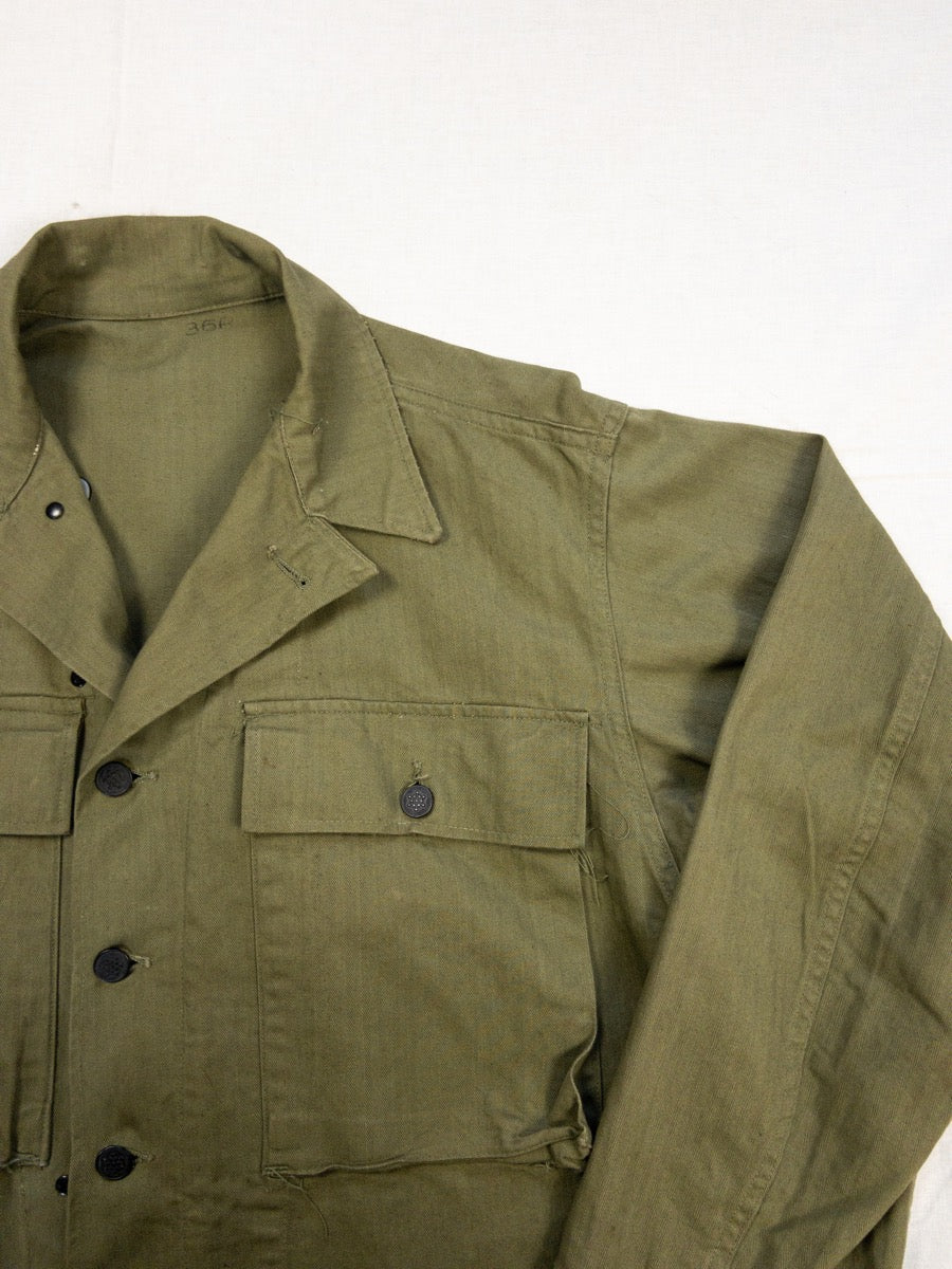1944 WW2 US Army P43 HBT Shirt, Deadstock, Size M/L (36R)