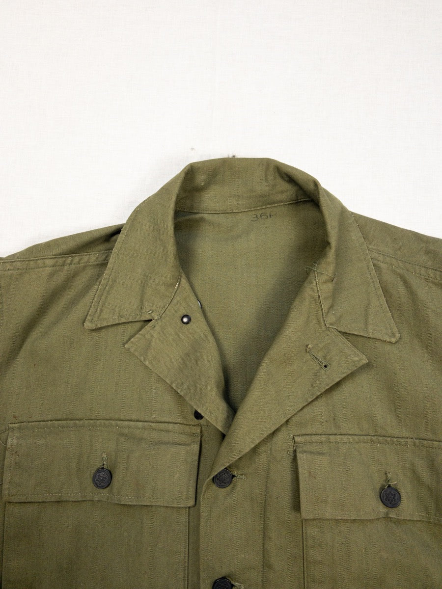 1944 WW2 US Army P43 HBT Shirt, Deadstock, Size M/L (36R)