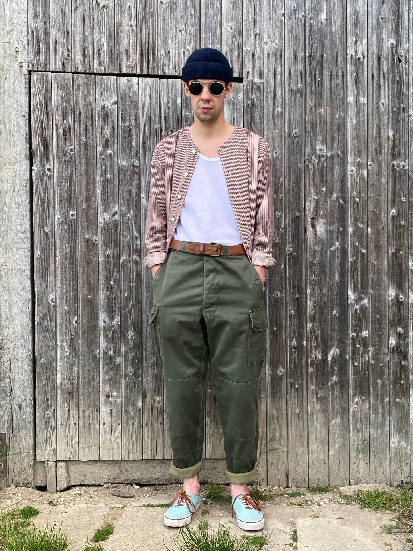 1960s French Army Cargo Pants, M64 Field Sateen Pants, Size 3XL