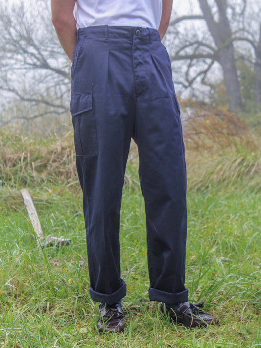 1990s Pleated British Army Cargo Pants, Size XL & XXL