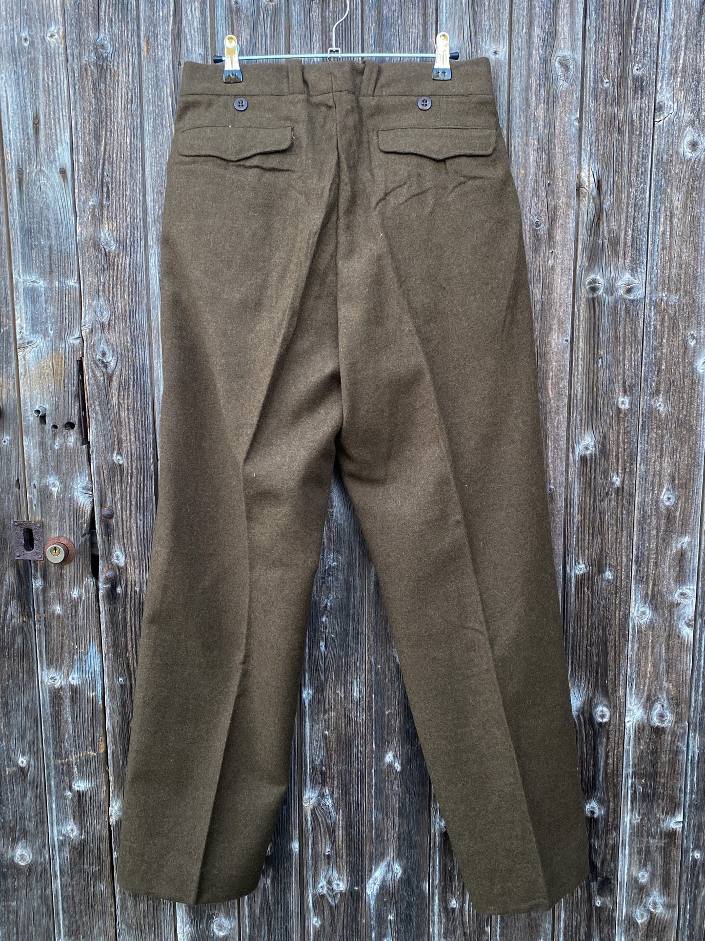 1960s M52 Pleated Wool Pants, French Army, Size S