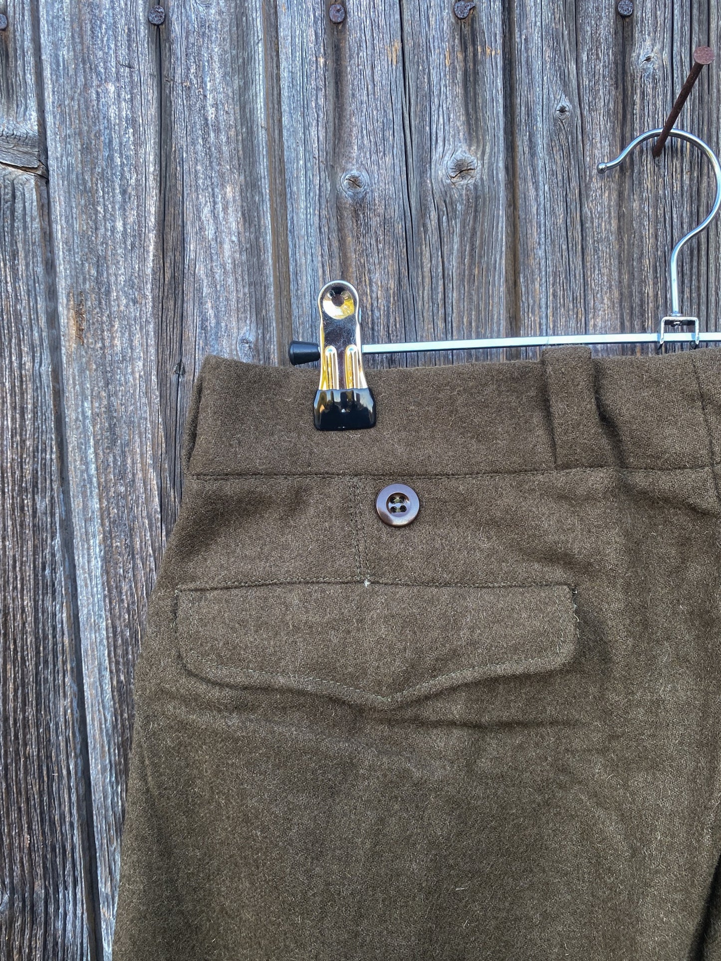 1960s M52 Pleated Wool Pants, French Army, Size S