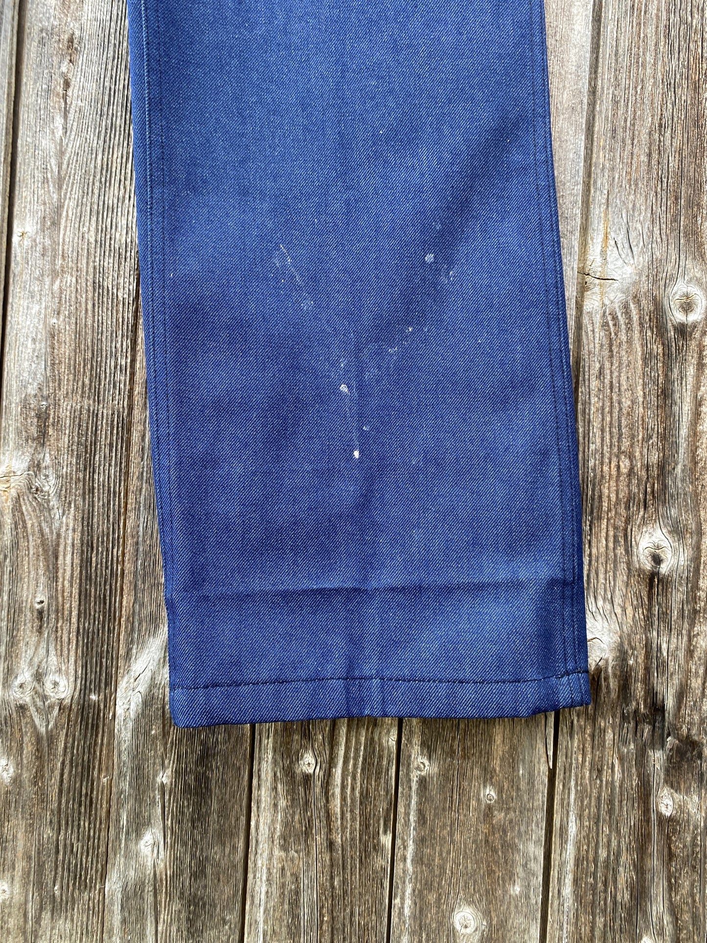 1970s French Denim Work Pants, Deadstock, Size S