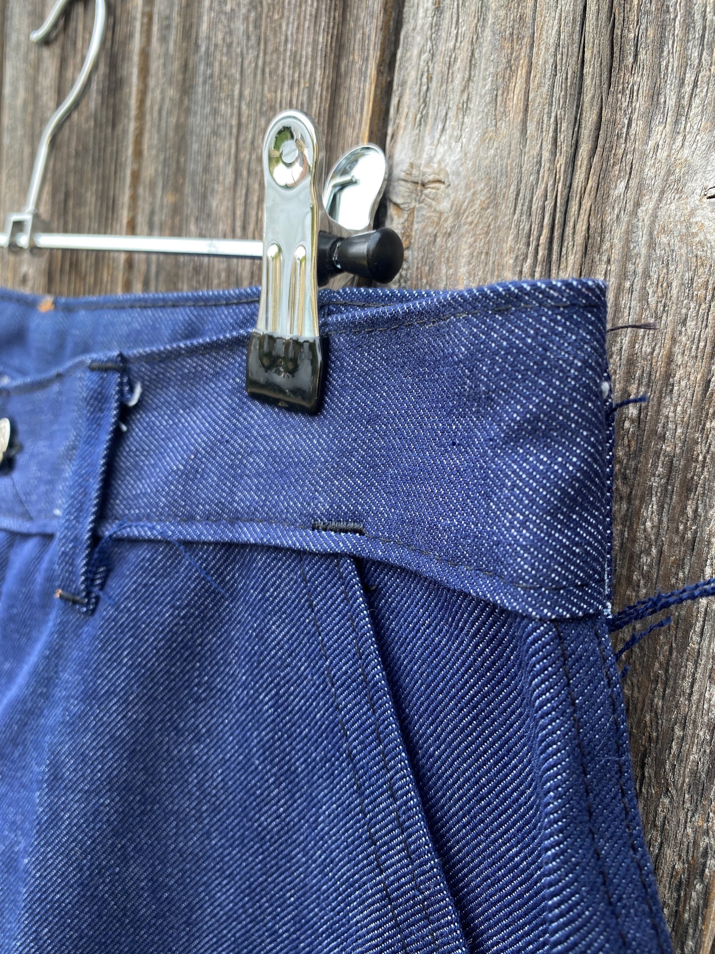 1970s French Denim Work Pants, Deadstock, Size S