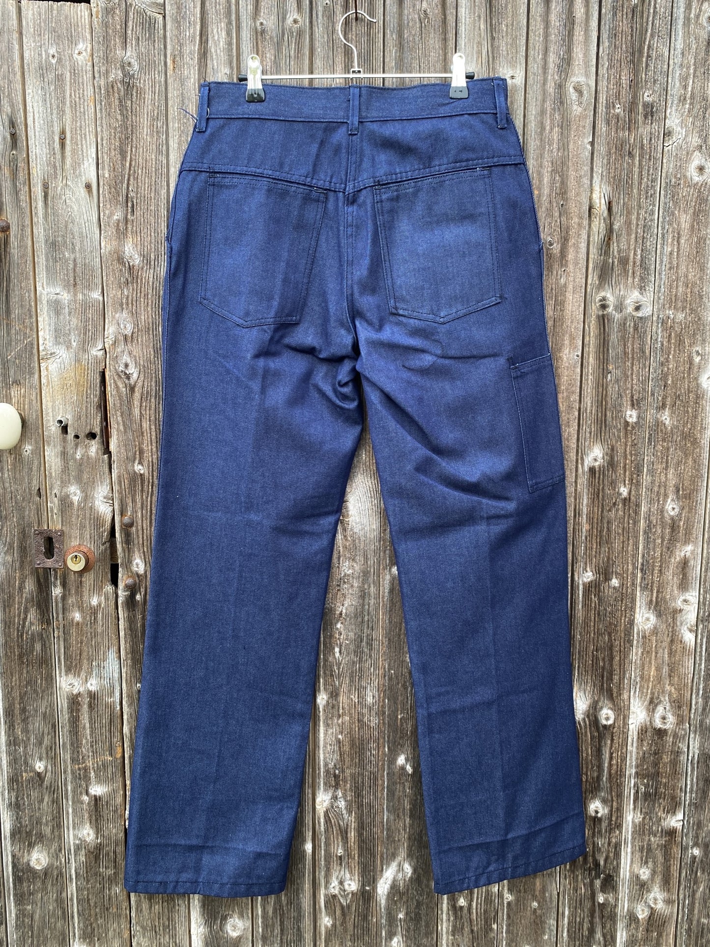 1970s French Denim Work Pants, Deadstock, Size S