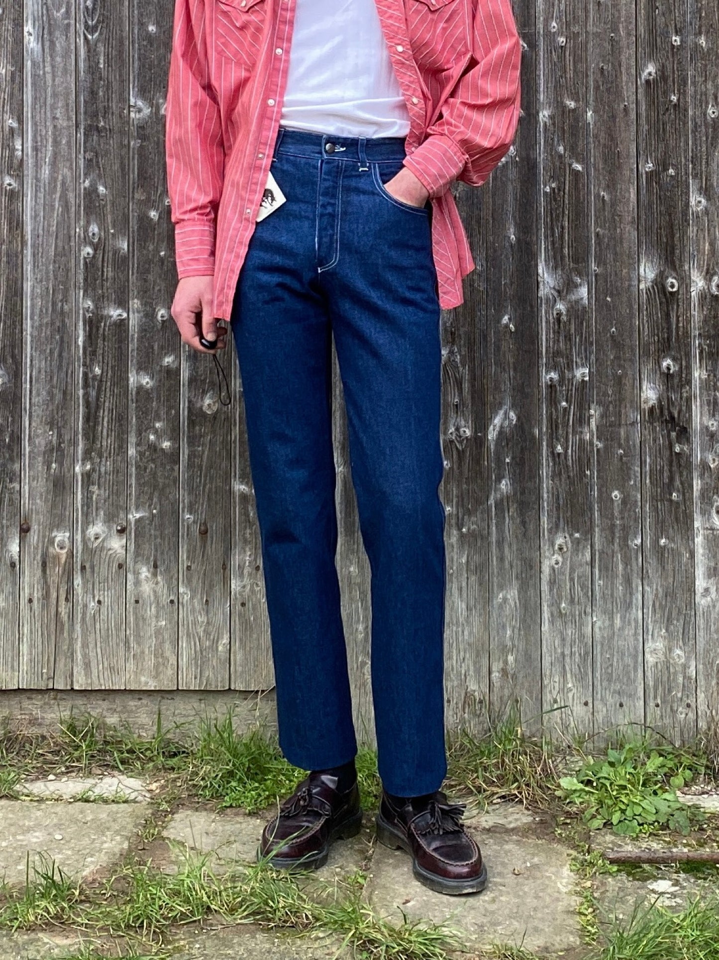 1970s « Cone Mills Denim » French Cowboy Jeans, Deadstock, Size XS/S