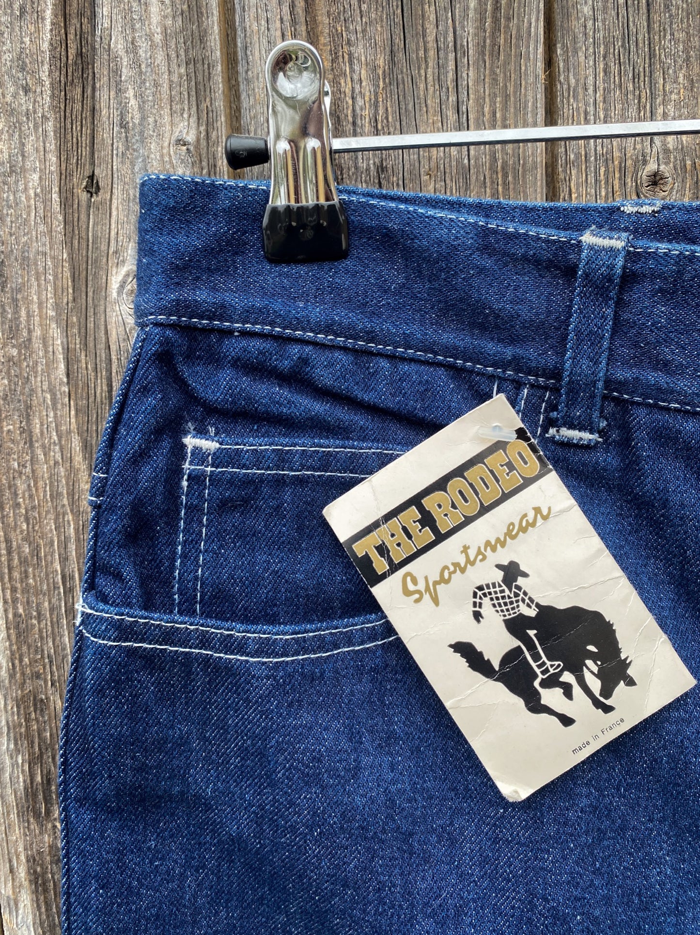 1970s « Cone Mills Denim » French Cowboy Jeans, Deadstock, Size XS/S