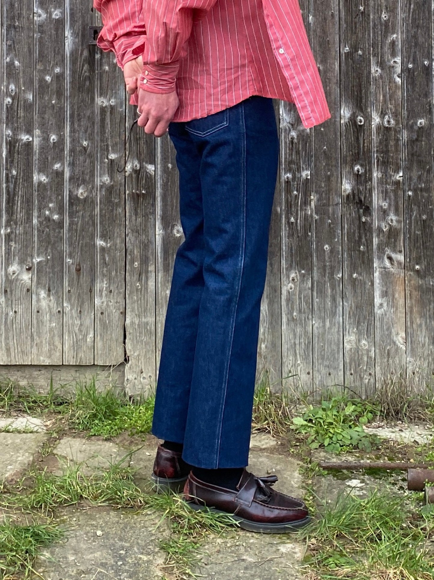 1970s « Cone Mills Denim » French Cowboy Jeans, Deadstock, Size XS/S