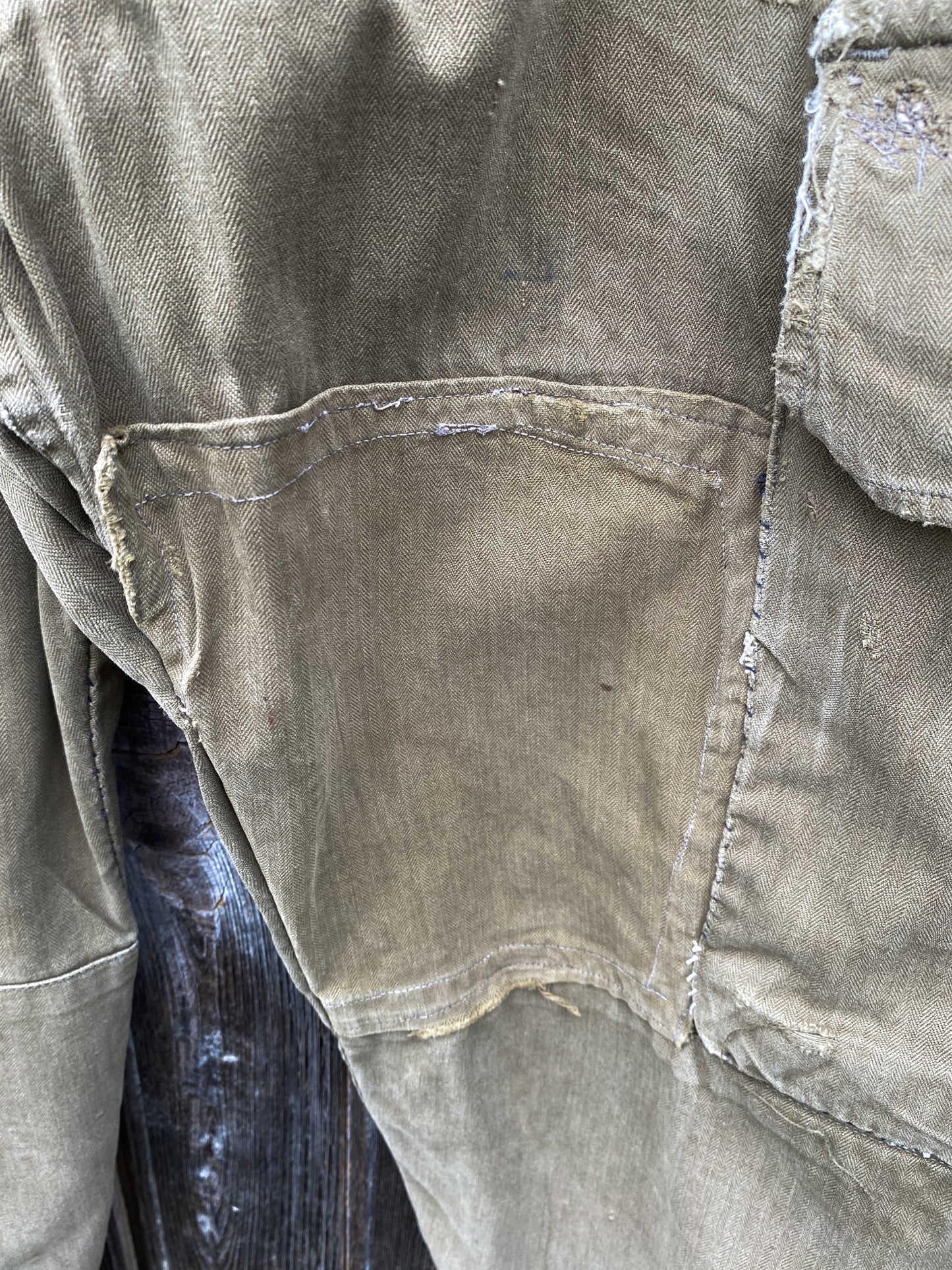 1950s French Army M47 HBT Cargo Pants, Size XS