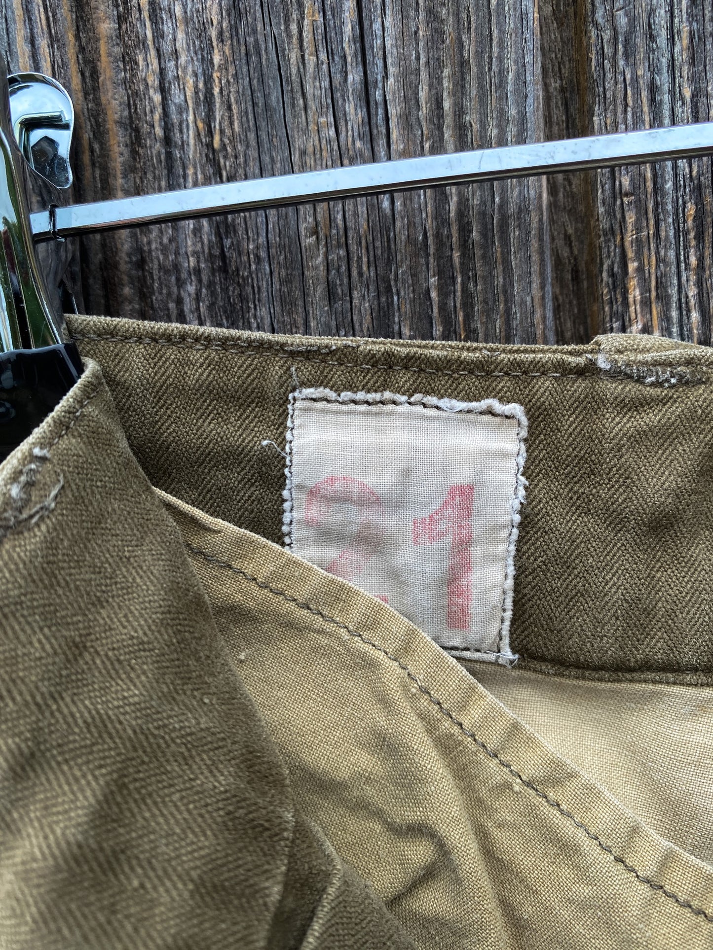 1950s French Army M47 HBT Cargo Pants, Size XS