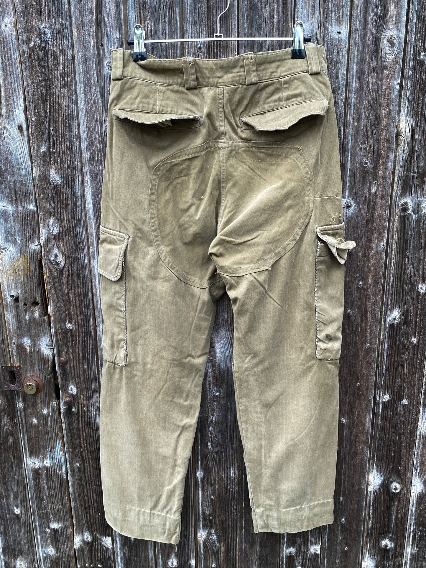 1950s French Army M47 HBT Cargo Pants, Size XS