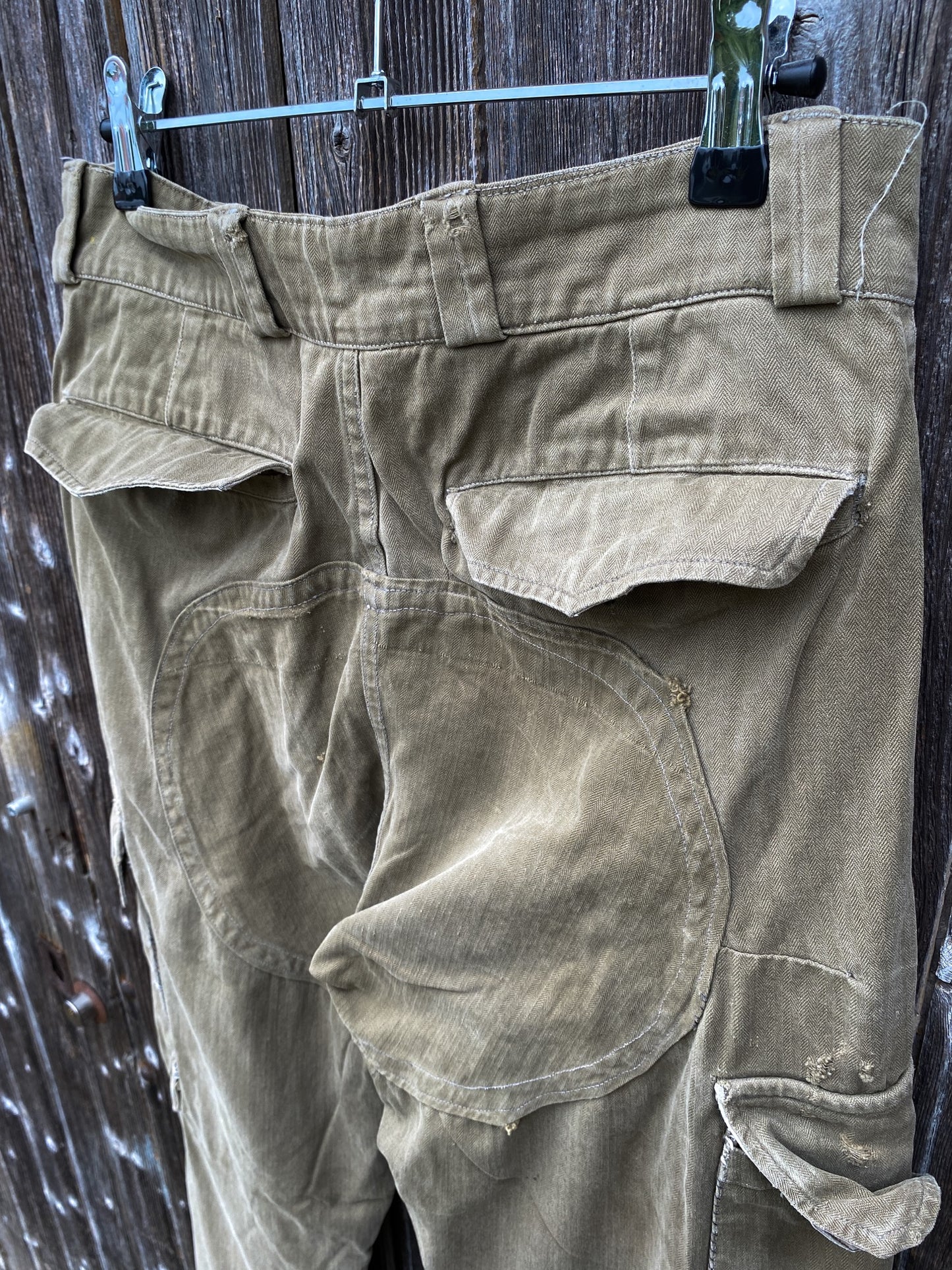 1950s French Army M47 HBT Cargo Pants, Size XS