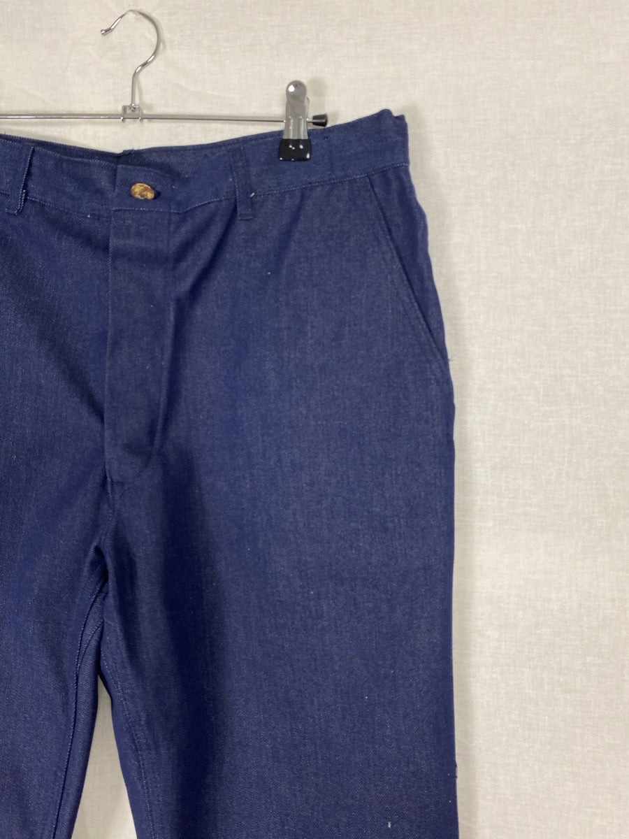 1990s French Denim Chore Pants, Deadstock, Size L
