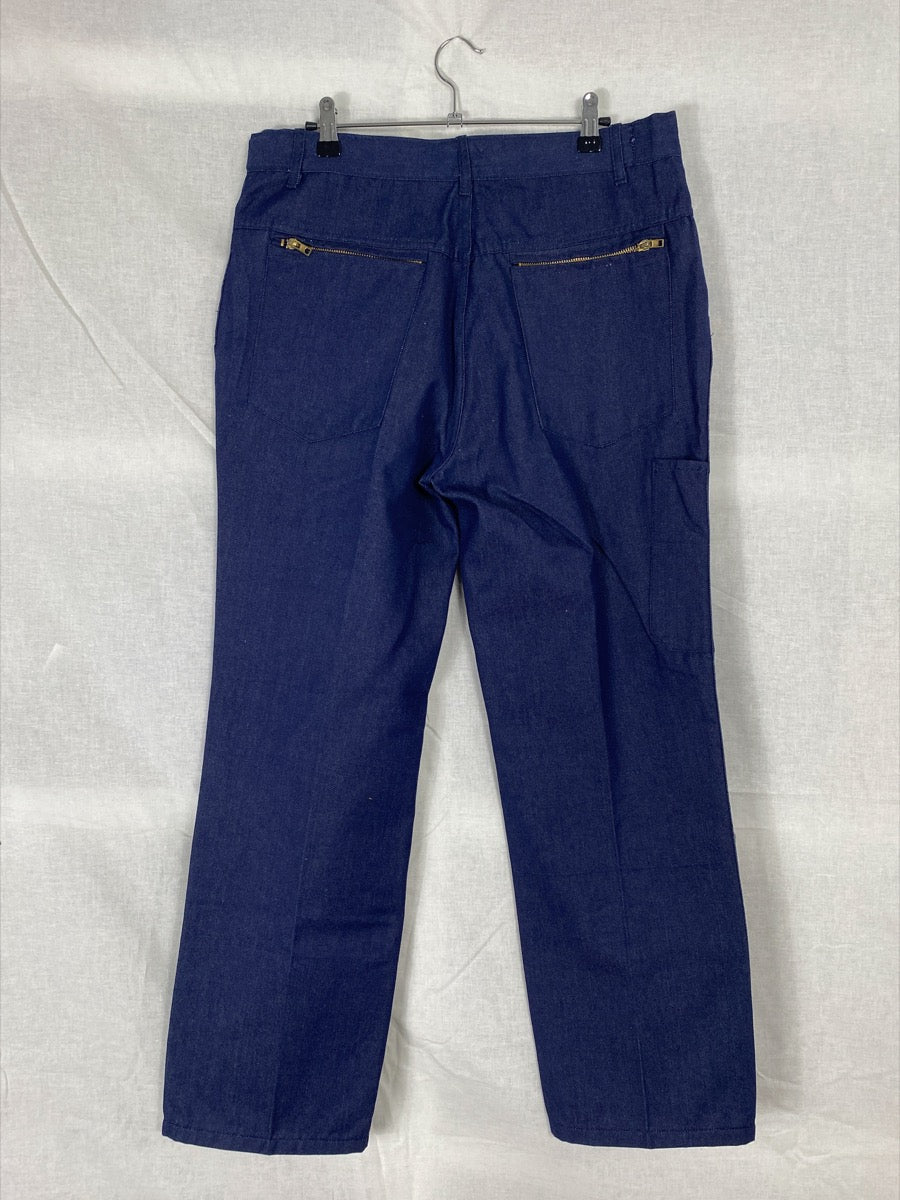 1990s French Denim Chore Pants, Deadstock, Size L