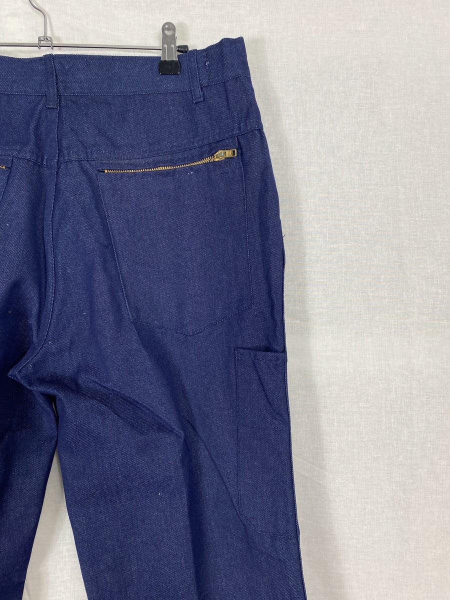 1990s French Denim Chore Pants, Deadstock, Size L