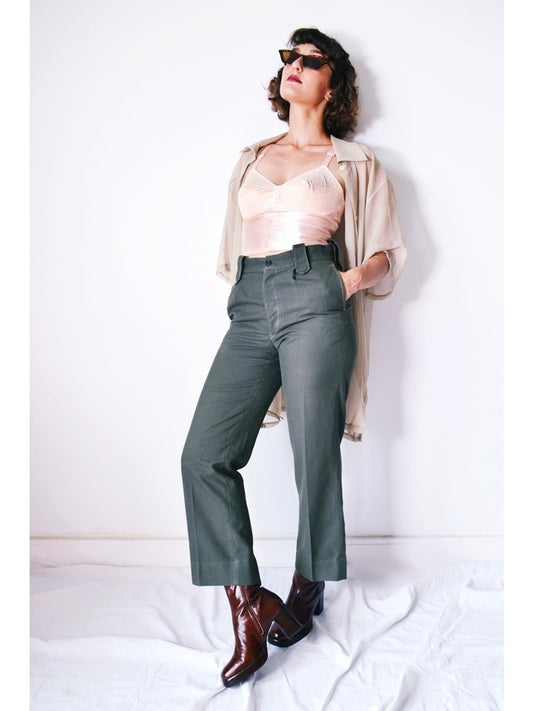 1970s Portuguese Army Tailored Pants, Size XXS/XS