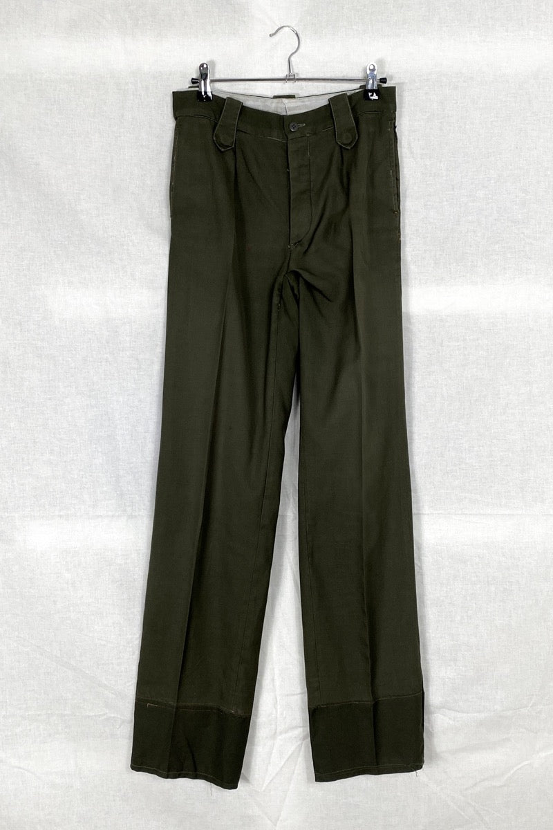 1970s Portuguese Army Tailored Pants, Size XXS/XS