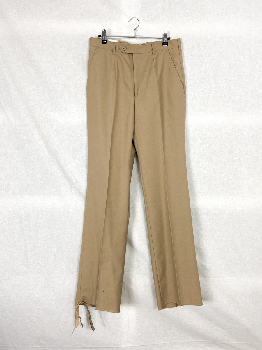 1980s French Army Pleated Pants, Size XXS to M