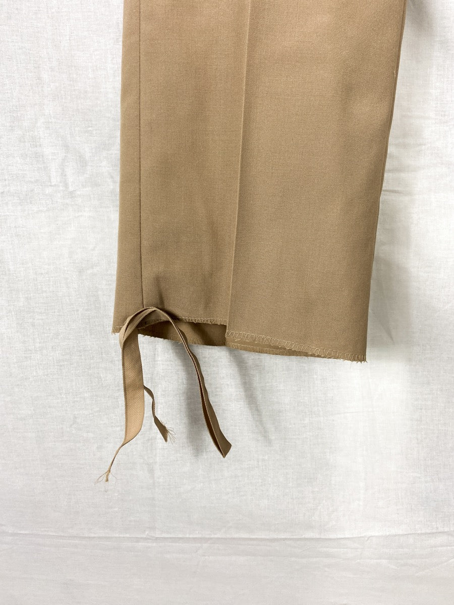 1980s French Army Pleated Pants, Size XXS to M