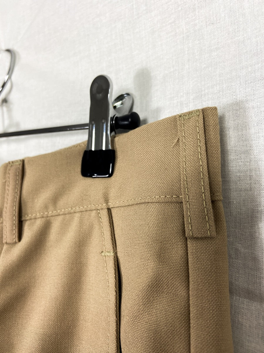 1980s French Army Pleated Pants, Size XXS to M